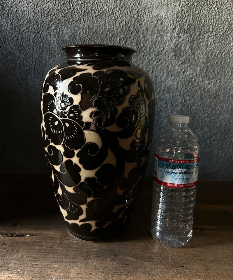 砥部焼の花器/竹山窯/飾り壺/花瓶/インテリア | 骨董・アンティークの