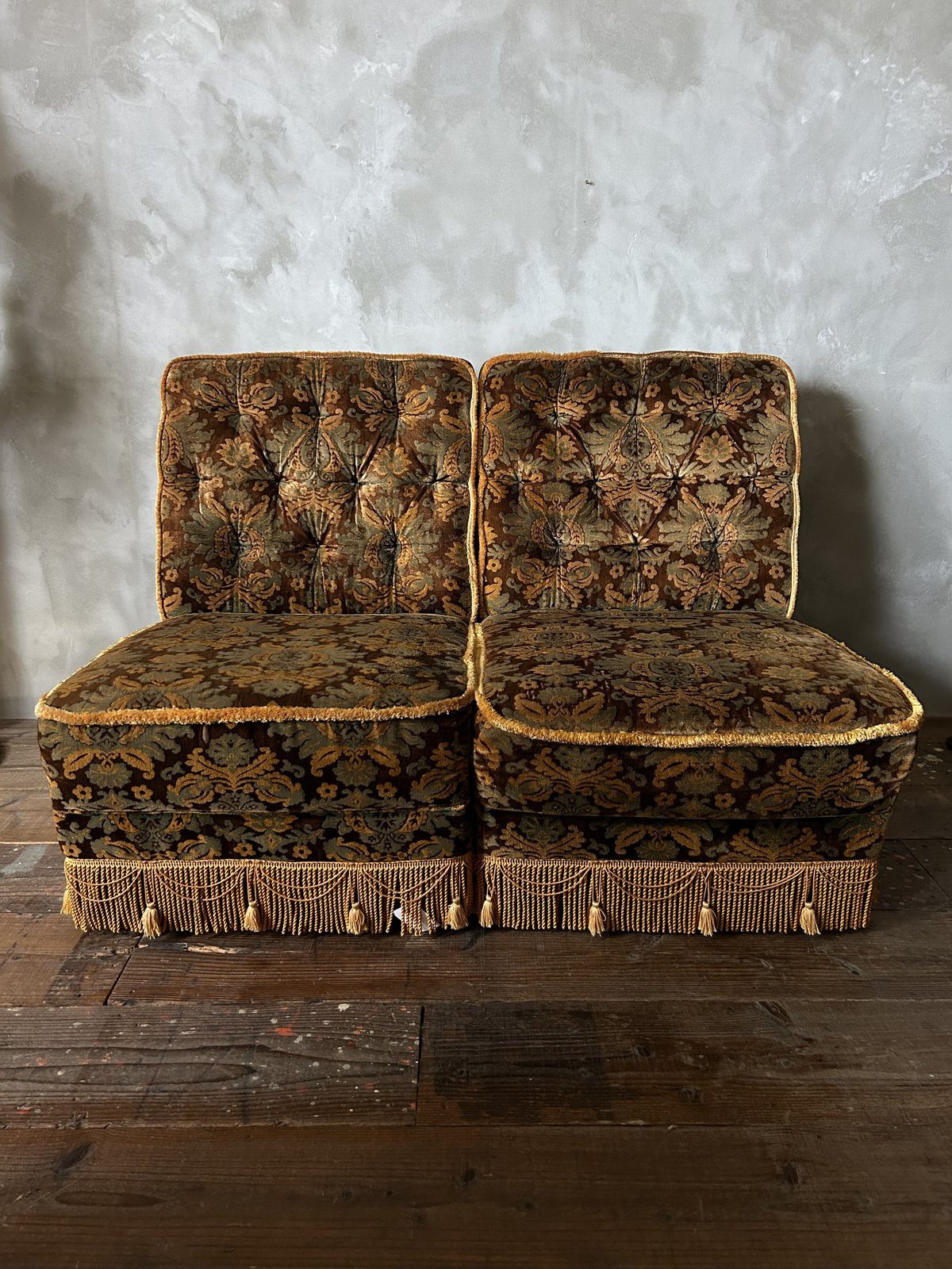 金華山ソファ/家具/ファブリック/レトロ | 骨董・アンティークの