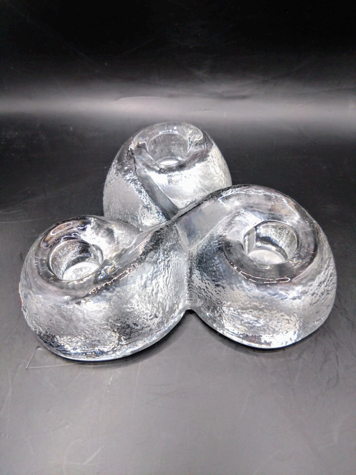 希少 Orrefors オレフォス クリスタル キャンドルホルダー