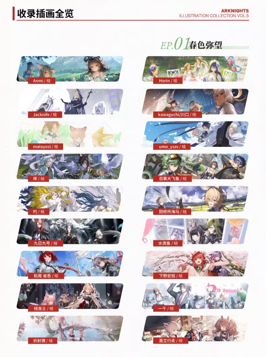 明日方舟公式店】記念挿絵集 Vol.5 88元 | ちゃぱん