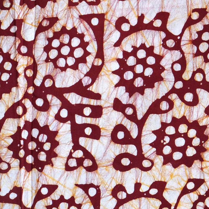 バティック 生地 ろうけつ染め ブロックプリント 約85×290cm インド綿
