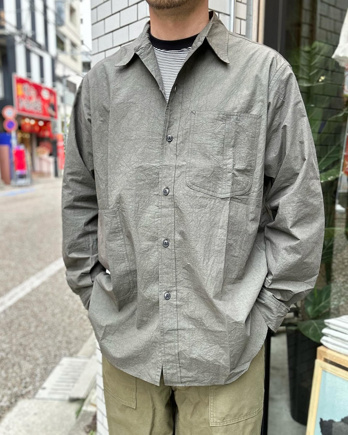 SASSAFRAS / DIGGIN SHIRT (CHARCOAL) | weaver