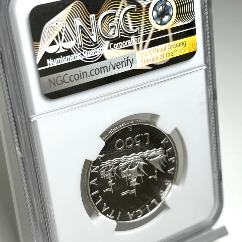 1995年 イタリア コロンブス 500リラ 銀貨 PF69 NGC 最高鑑定品 | Coin