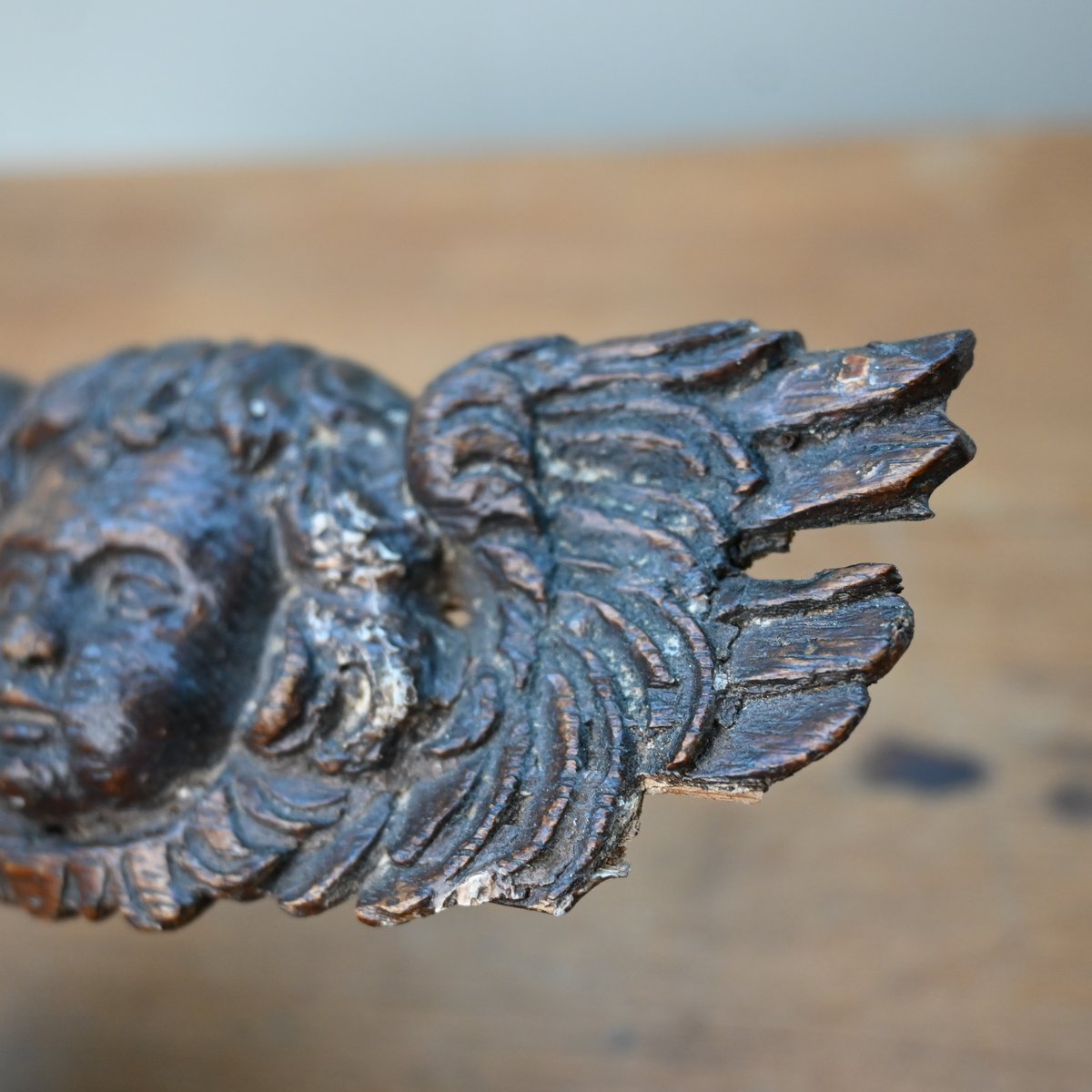 フランス アンティーク 木彫りの天使 木像 | landverse