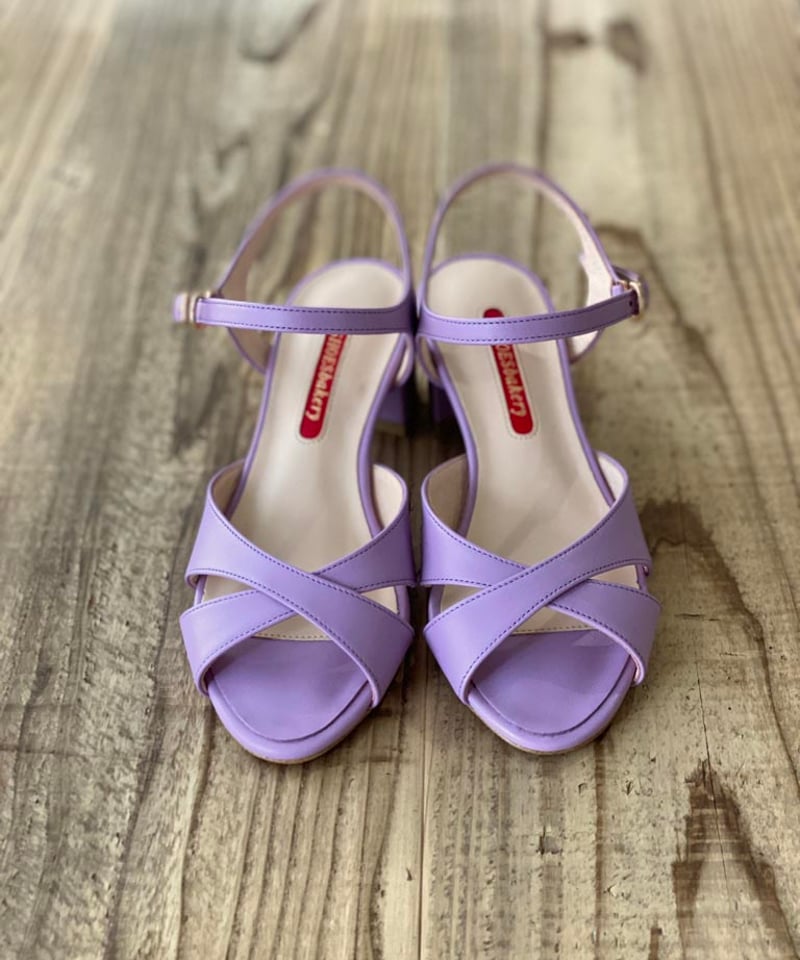 小さいサイズ21cm,21.5cm限定 ] クロスベルトサンダル #ラベンダー