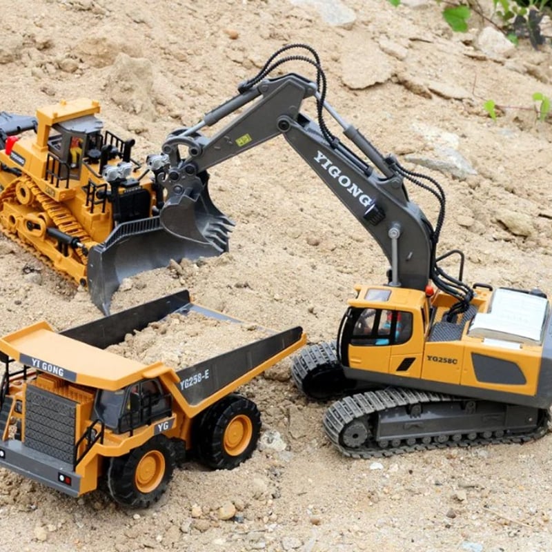 ラジコン 建設車両3点セット（ショベルカー ブルドーザー ダンプカー