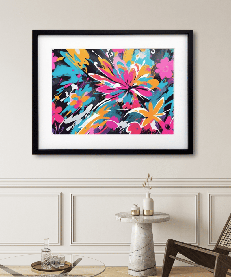 graffiti flower｜グラフィティ×ボタニカルアートポスター｜ストリート