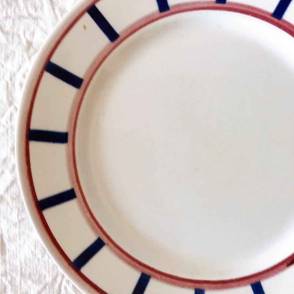 フランスアンティーク HBCM Béarn クレイユモントロー バスク柄