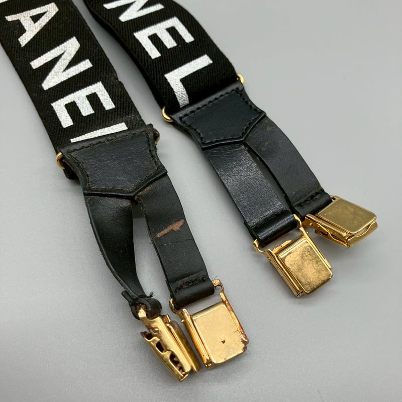 CHANEL (シャネル) ヴィンテージ ココマーク ロゴ サスペンダー