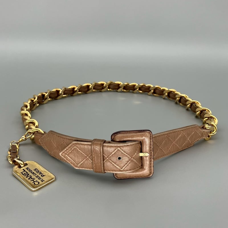 CHANEL (シャネル) ヴィンテージ 31 RUE CAMBON レザー チェーン ベルト