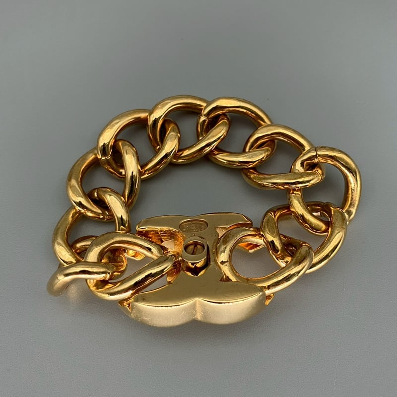 CHANEL (シャネル) ヴィンテージ ココマーク ターンロック ゴールド