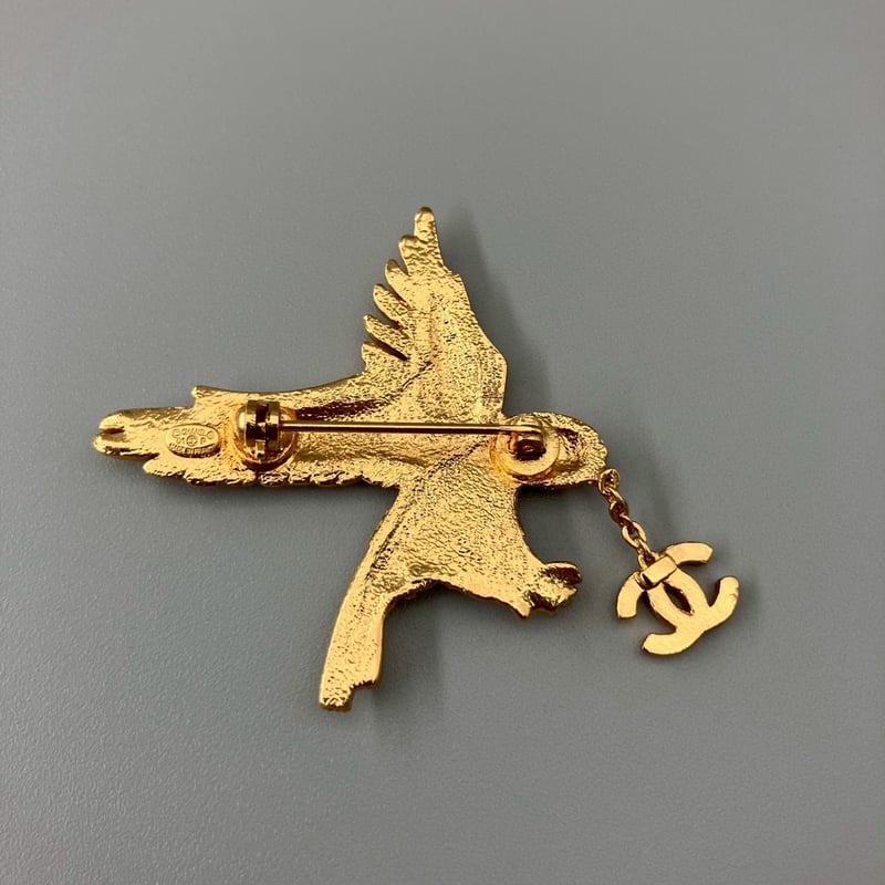 CHANEL (シャネル) ヴィンテージ イーグル ココマーク ラインストーン