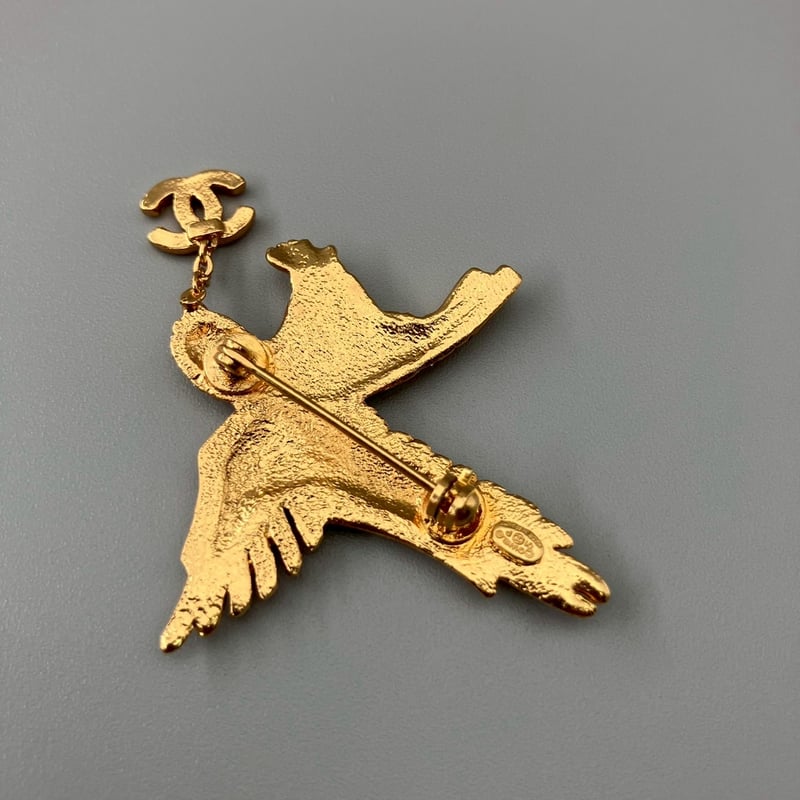 CHANEL (シャネル) ヴィンテージ イーグル ココマーク ラインストーン