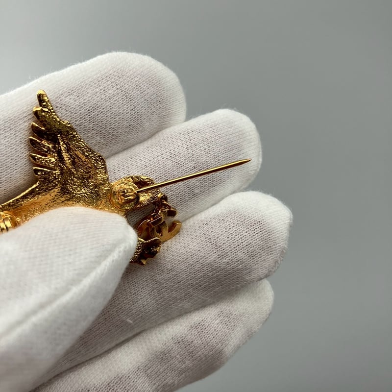 CHANEL (シャネル) ヴィンテージ イーグル ココマーク ラインストーン