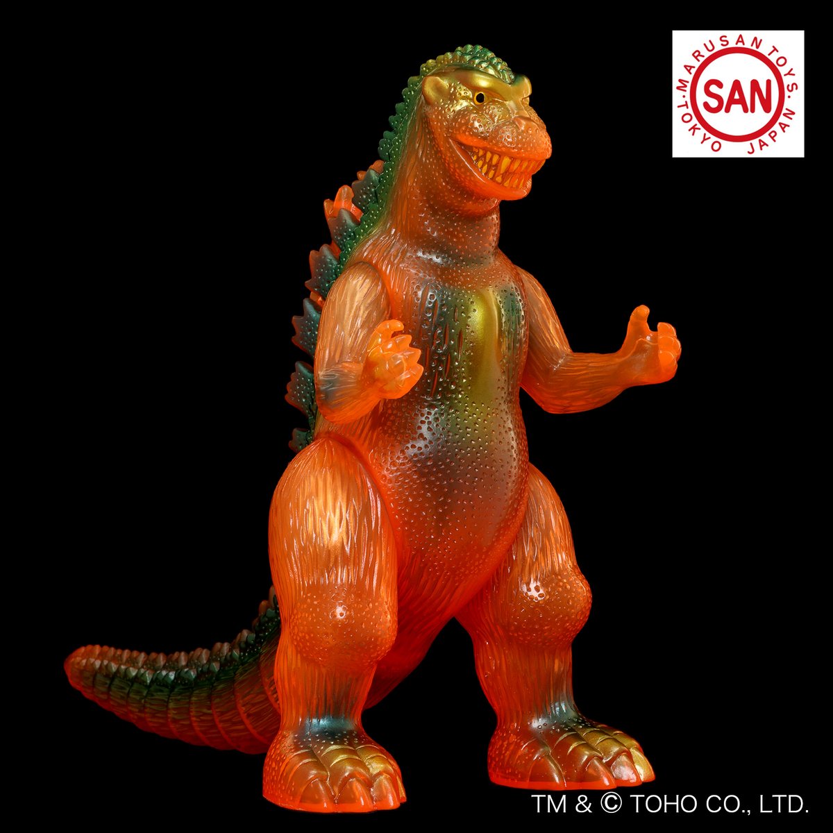 マルサン '54ゴジラ350 (Ehime Orange 黒目Ver.) ソフビアイランド限定