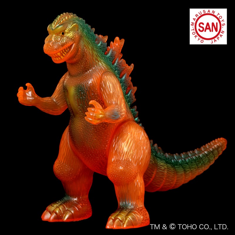マルサン '54ゴジラ350 (Ehime Orange 黒目Ver.) ソフビアイランド限定
