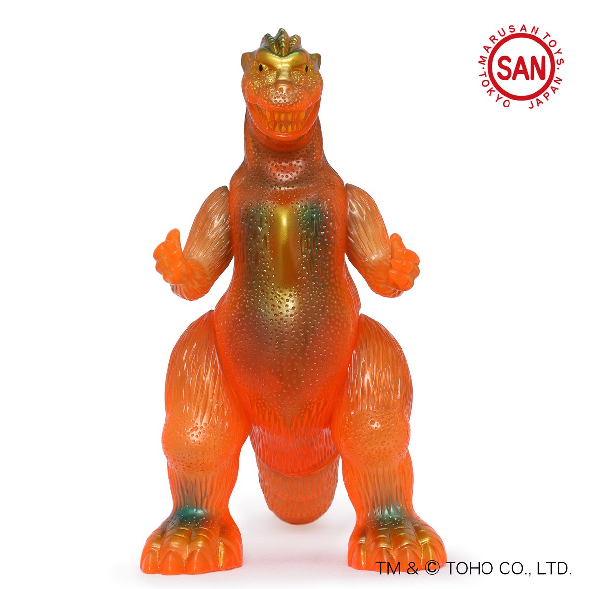 マルサン '54ゴジラ350 (Ehime Orange 黒目Ver.) ソフビアイランド限定
