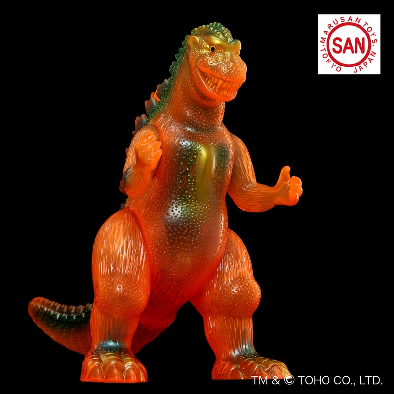 マルサン '54ゴジラ350 (Ehime Orange 黒目Ver.) ソフビアイランド限定