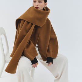 コラムVol.13】Cashmere Blend Stole Coat | CLORE+