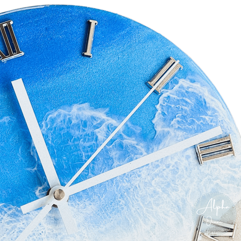 受注制作品】オーシャンクロック 直径30cm 壁掛け時計 海レジンアート