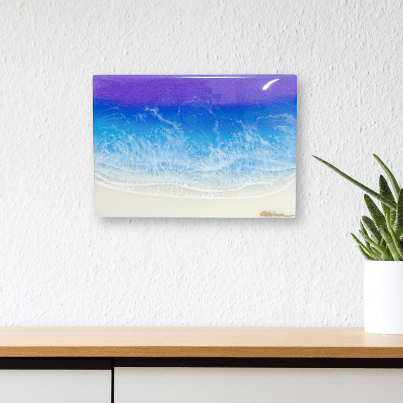 受注制作品】【A4サイズ】 木製パネル オーシャンレジンアート | Alpha