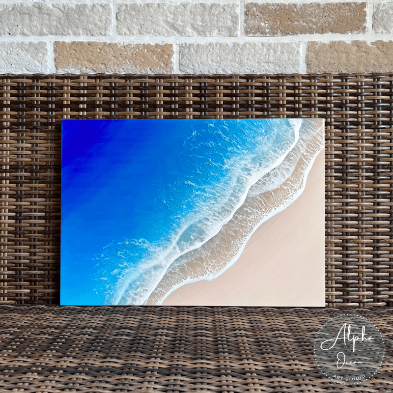 受注制作品】【A3サイズ】 木製パネル オーシャンレジンアート | Alpha