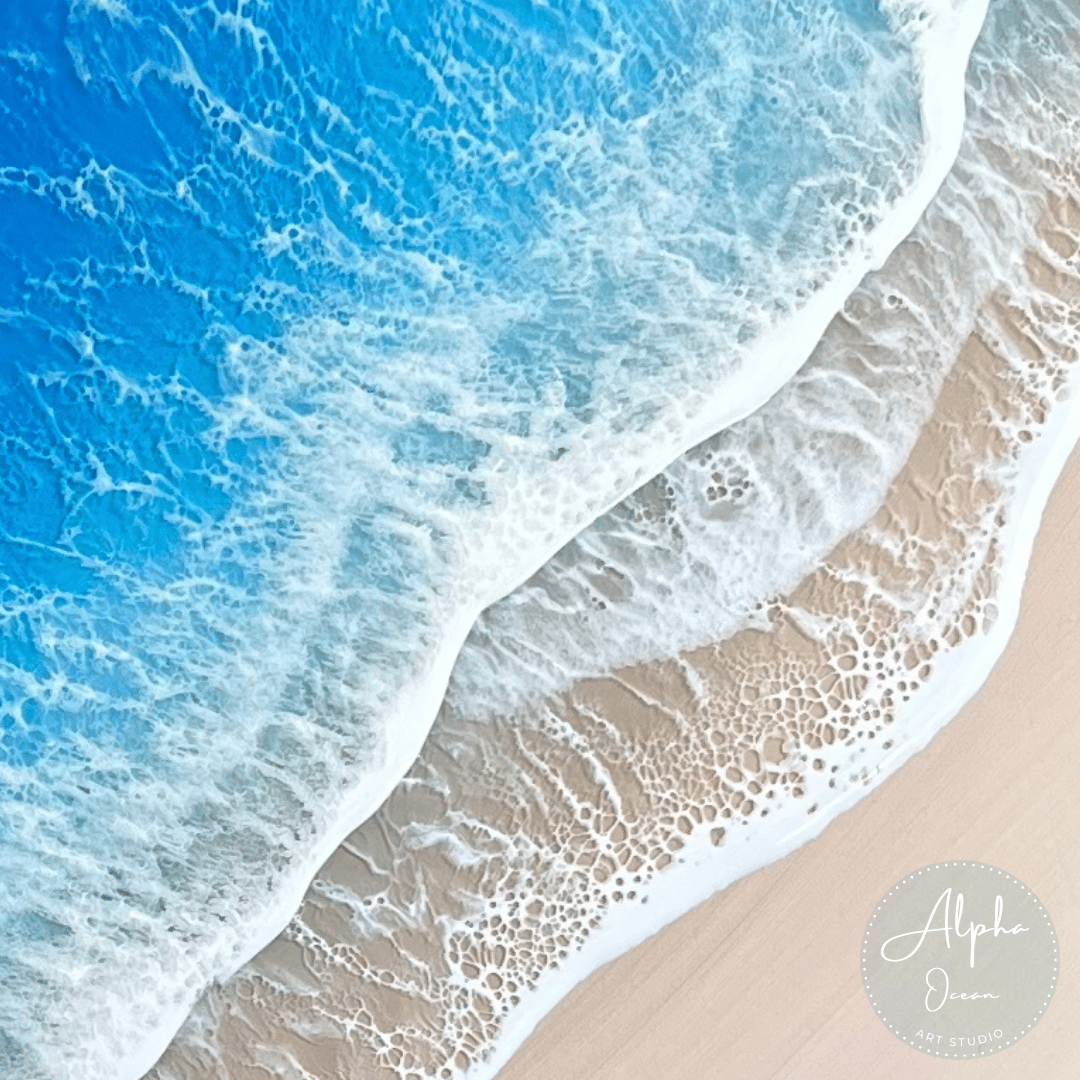 受注制作品】【A4サイズ】 木製パネル オーシャンレジンアート | Alpha