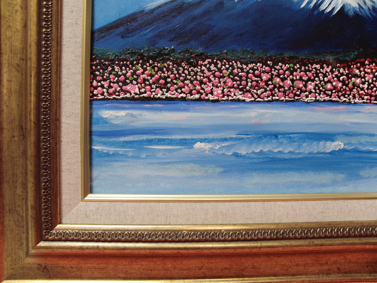 TOMOYUKI・友之、「花とフクロウ」、証明書付、額付、絵画 油絵 油彩画