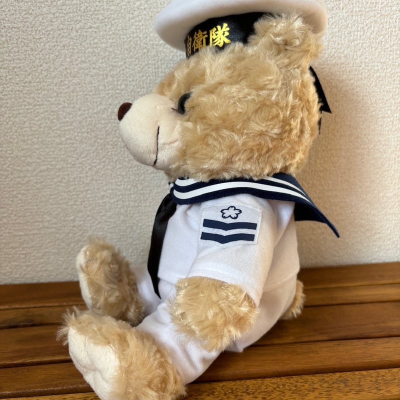 ベアぬいぐるみ】海上自衛隊 白セーラー服 水平 テディベア | S-Blue