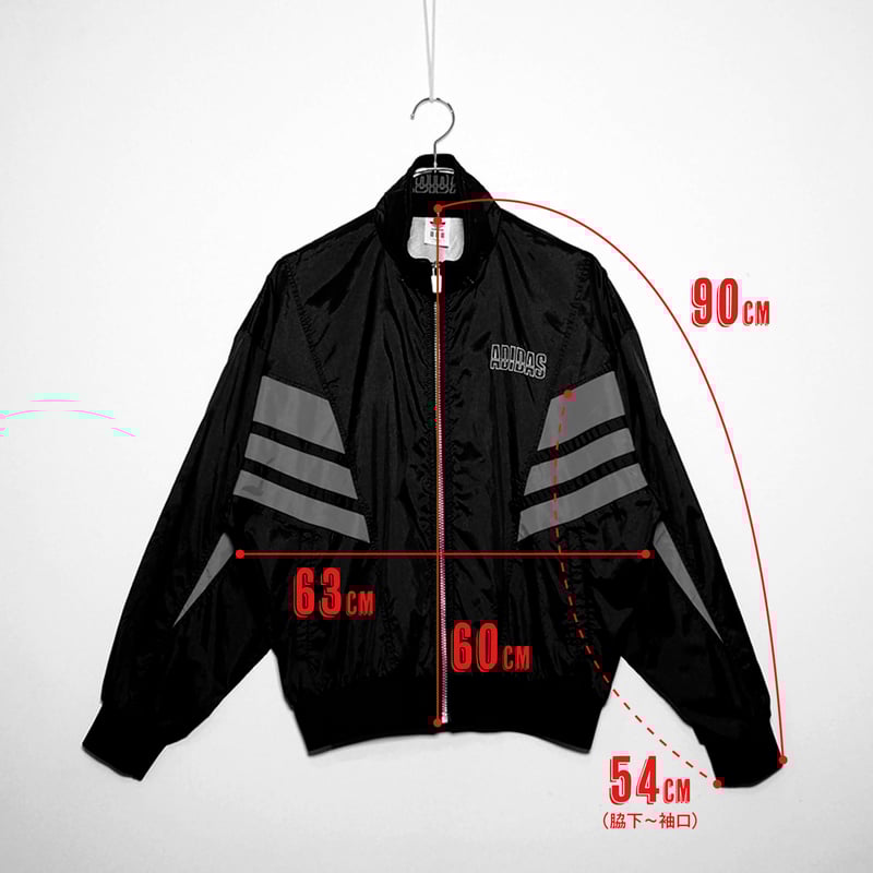USED【 adidas 】90sナイロンジャケット（デサント製）／MENS：M〜L