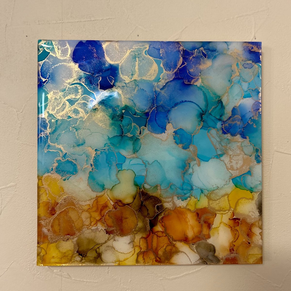 アルコールインクアート（海） | Flower salon yokoyama