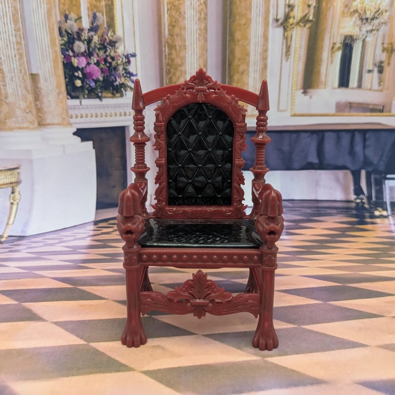 ミニチュア 玉座 赤 椅子 ゴシック イス いす | よしつねの秘密基地