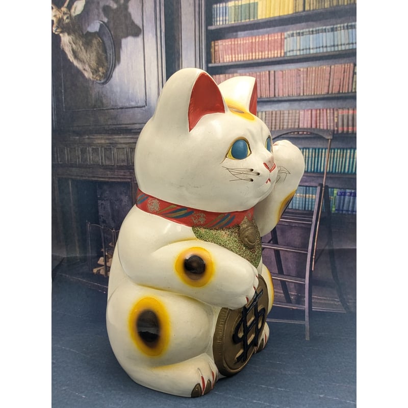 縁起物 昭和レトロ 招き猫 貯金箱 まねきねこ 置物 アンティーク ドル
