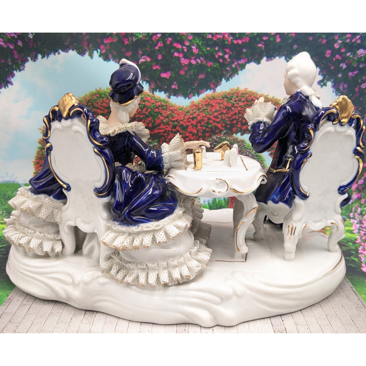 レースドール 陶器 置物 陶器人形 アンティーク人形 ロココ様式