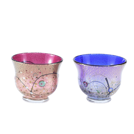 黒木国昭 馬上盃 2個セット 黒木国昭 馬上盃 2個セット グラスアート