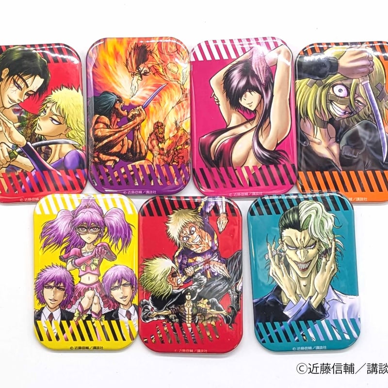 表紙角缶バッジ（全7種）【忍者と極道展 大阪聖典祭（ナニワバイブルズ