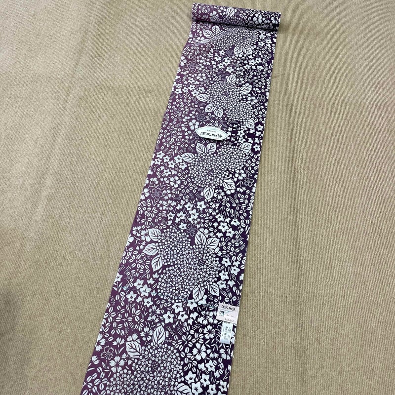 新品 源氏物語 おしゃれゆかた 浴衣 紅梅 綿 本染 注染 | とみや呉服店