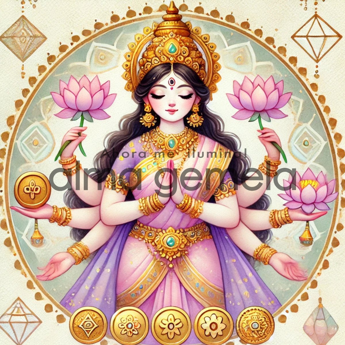 ラクシュミー Lakshmi 18 ┃ AI ヒンドゥー スピリチュアルアート