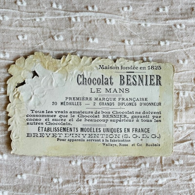 フランスアンティーク クロモス クロモカード CHOCOLAT BESNIER DU MANS