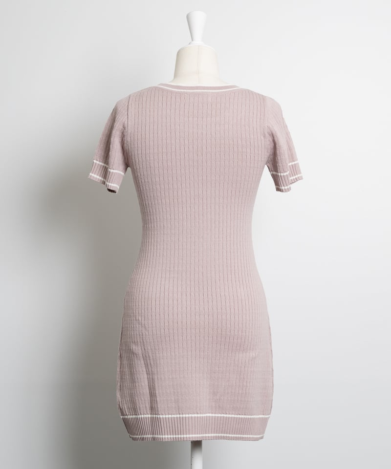 ロゴ刺繍ニットミニワンピース | DOLCELICHE（ドルチェリーチェ）