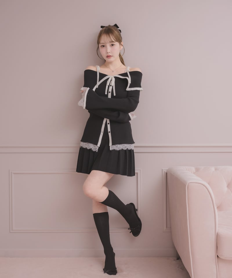 ビッグカラートップスミニスカートセットアップ | DOLCELICHE