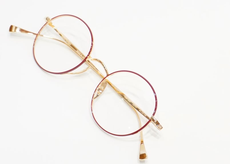 カメマンネン KMN-5500 col.GD/RD | バーバーメガネ