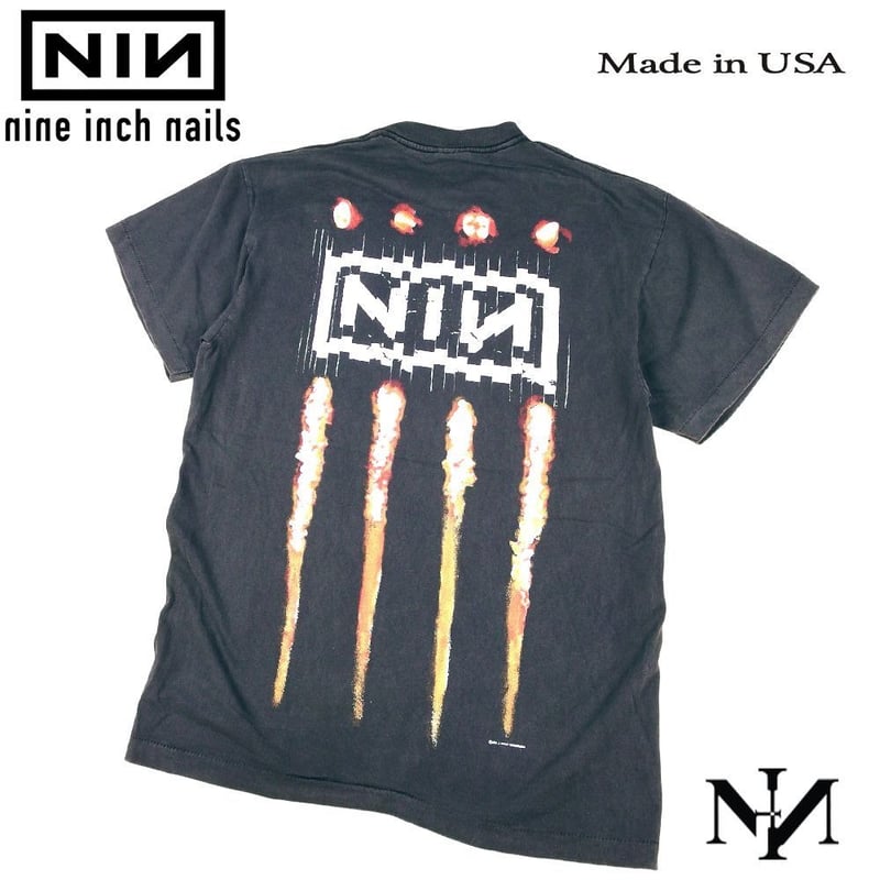 nine inch nails ナインインチネイルズ USA製 ブラック Lサイズ NIN ロ