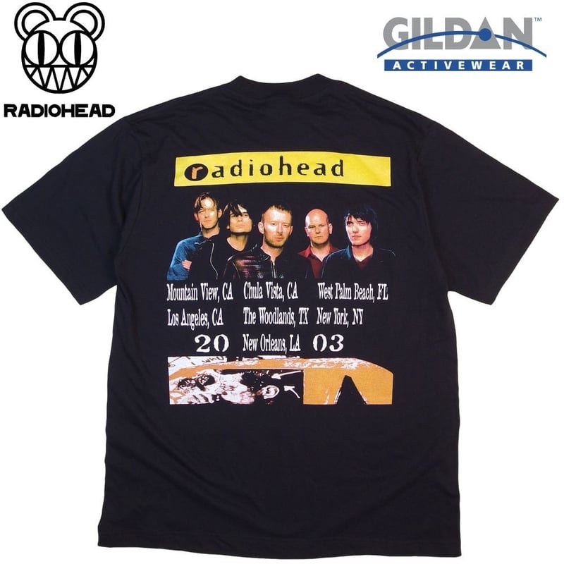 radiohead レディオヘッド Tシャツ GILDAN製 ブラック Lサイズ バンドT