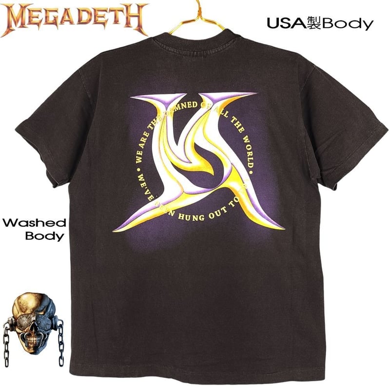 MEGADETH メガデス Tシャツ ブラック Lサイズ 半袖 USA製 ヘヴィメタ