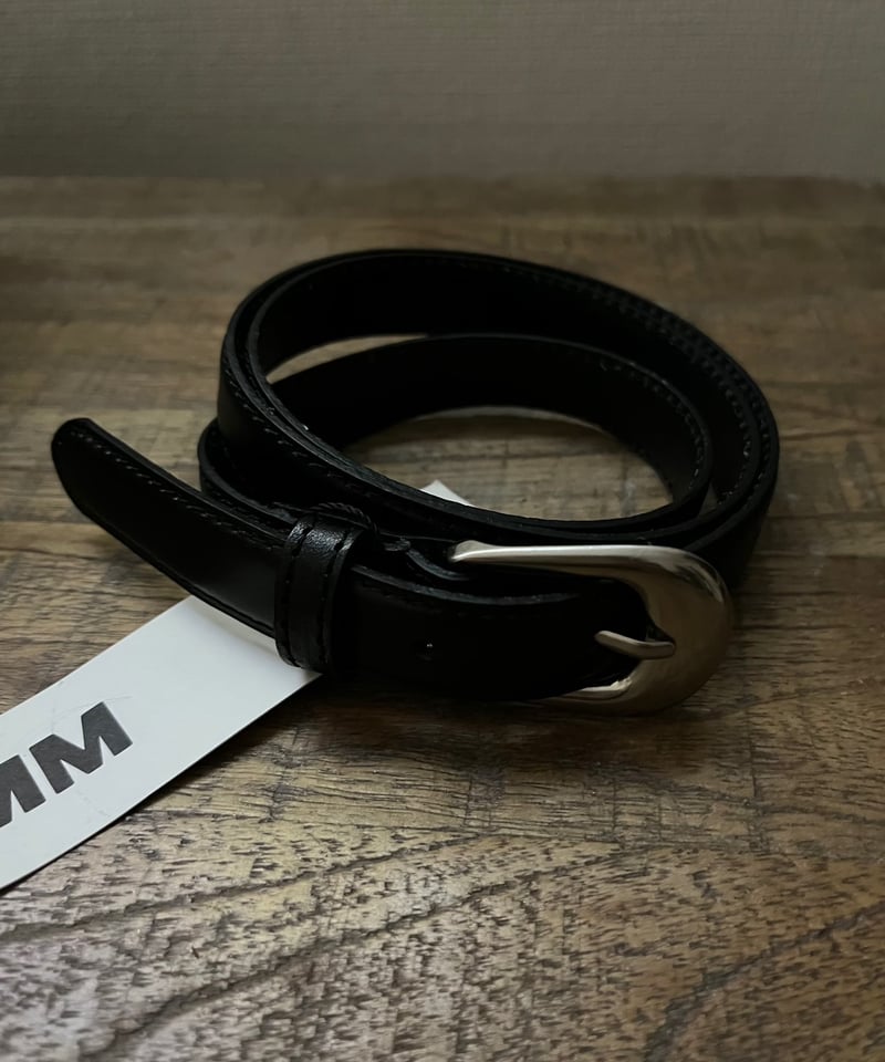 シルバーバックルレザーベルト | an.