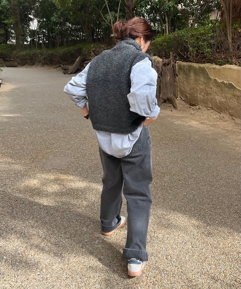 ウールブレンドハイネックベスト | an.