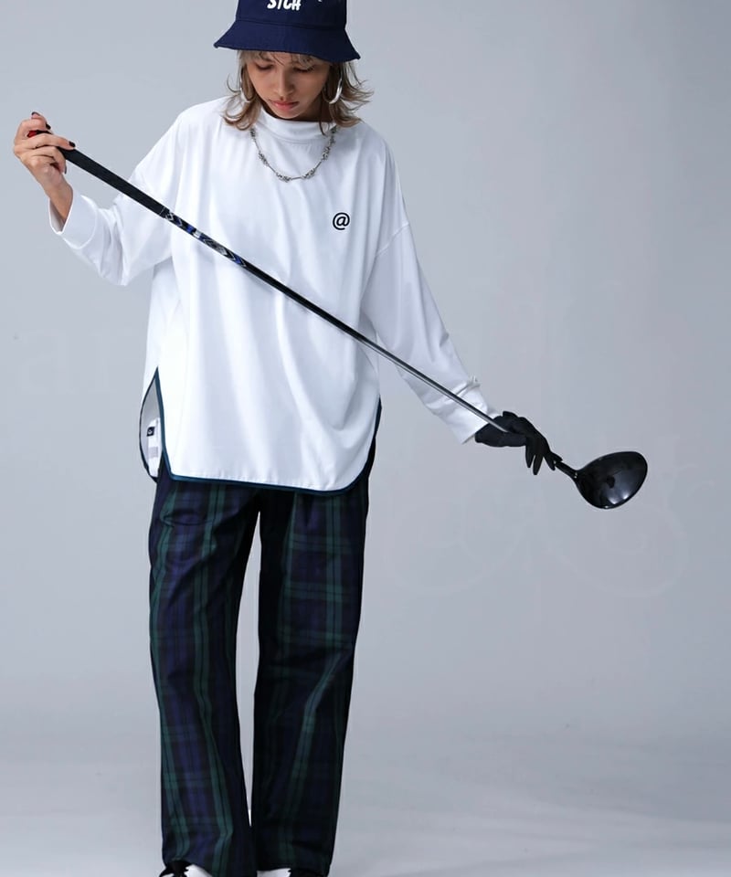 ANTIQUAGOLF×STCH】UNISEX（ユニセックス）check logo pant