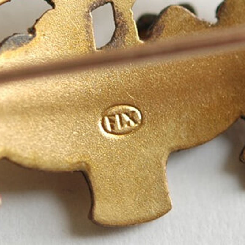 フランス FIX製 花かごのアンティークブローチ | 『スワロー商會