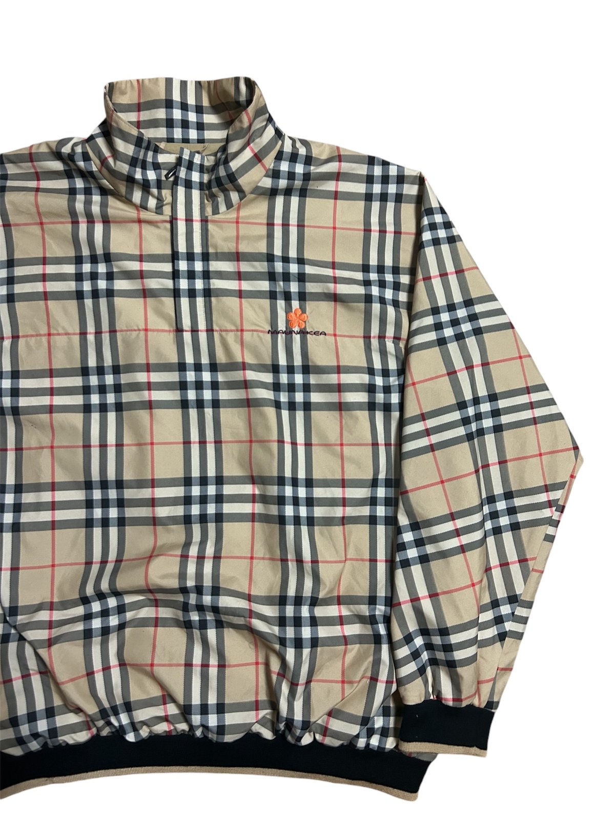 BURBERRY GOLF ノバチェック総柄 プルオーバーナイロンジャケット